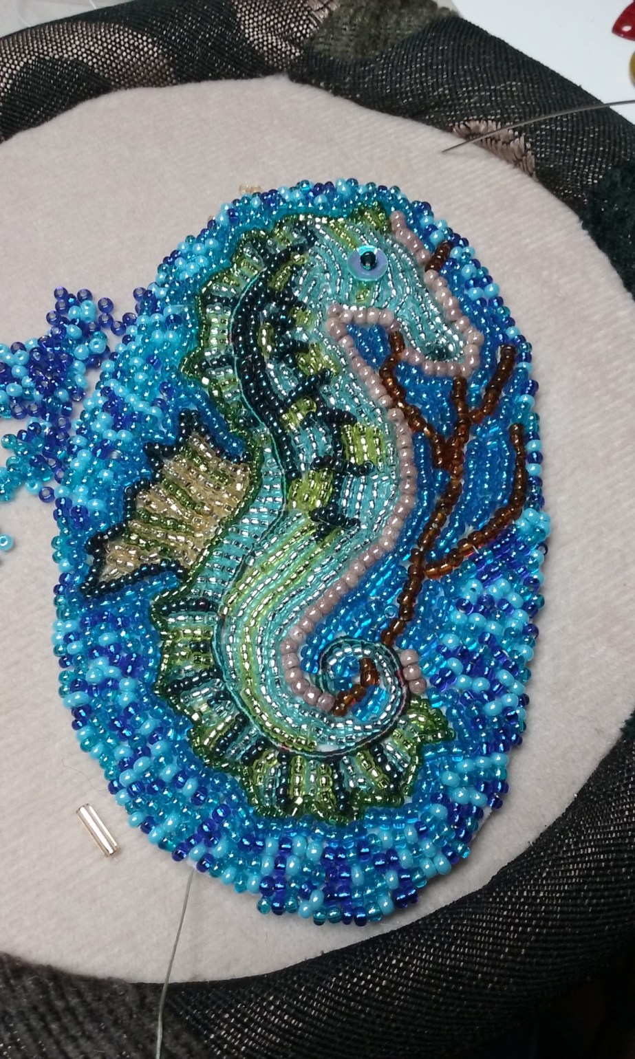 Beaded seahorse